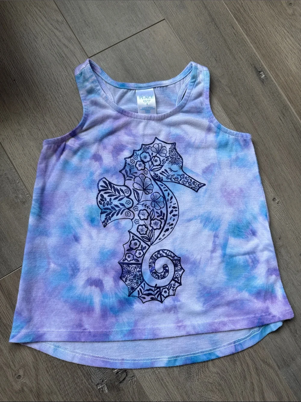 The Children's Place Lavender Tie-Dye Tank & Shorts Set